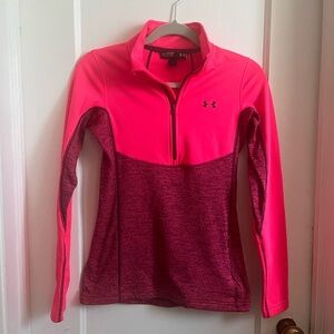 Under Armour Bright Pink and Deep Red Pullover